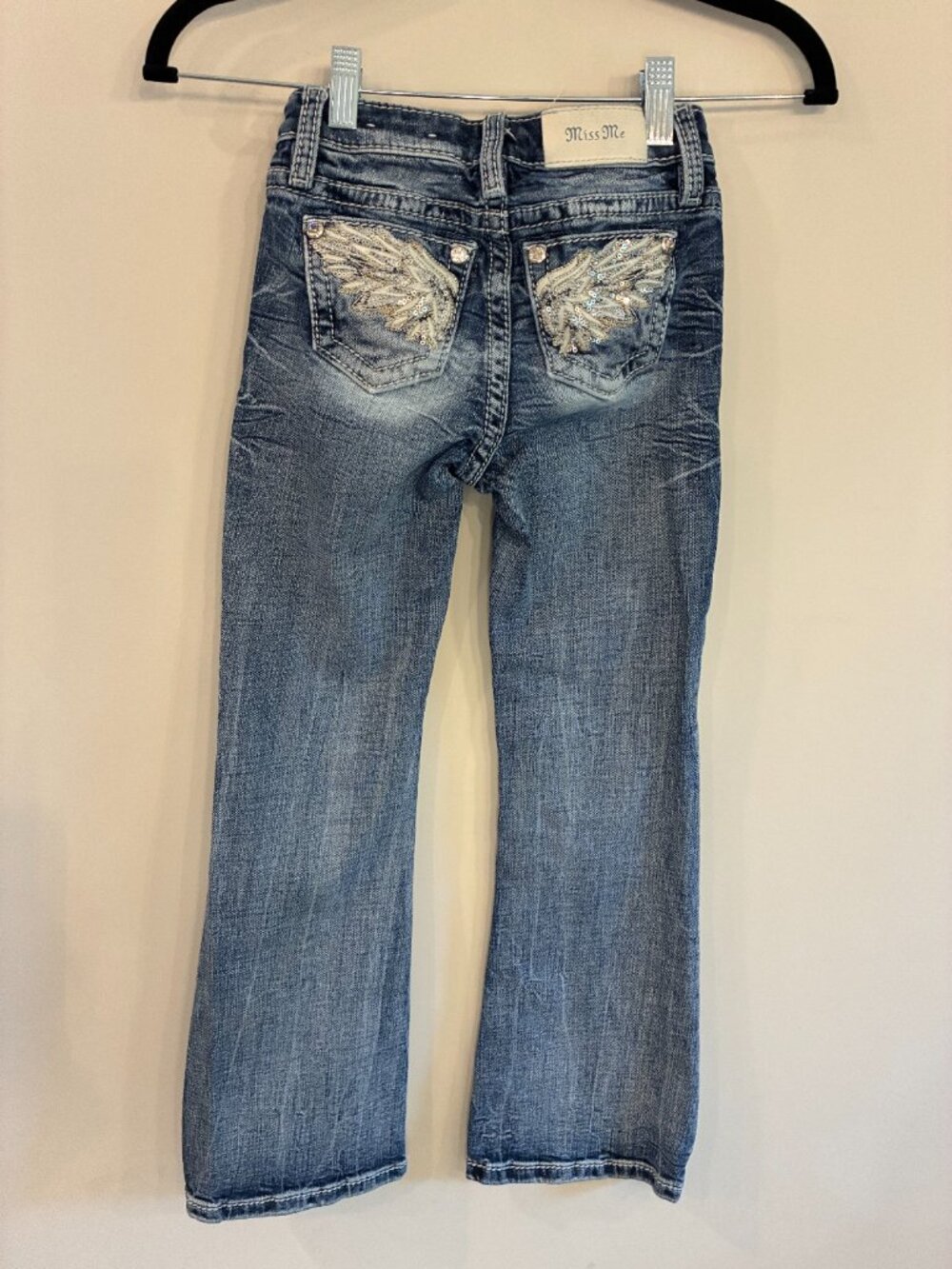 Miss Me Girls Embellished Bootcut Jeans – Adjustable Waist – Size 5
